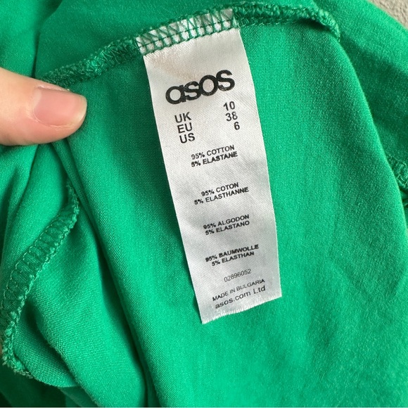 ASOS Maternity Green Casual Cotton Dress 6 - Picture 5 of 11